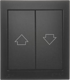 Kontakt-Simon Simon Aquaclick Przycisk żaluzjowy 10 AX, 250 V czarny ACZ1/49