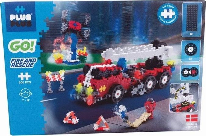 Plus Plus Plus-Plus GO! , Mini Mix 500 szt. Wóz strażacki