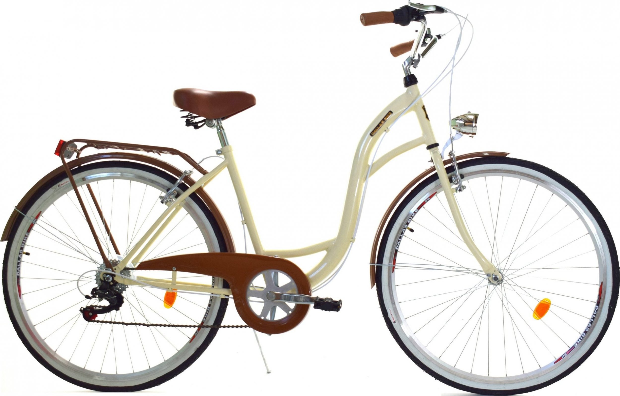 Dallas Bike Rower Dallas City 28" 7spd - kremowy z brązem