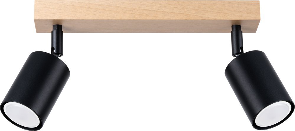 Lampa sufitowa Sollux Lighting SOLLUX Plafon VERDO 2 czarny 2 x GU10 SL.1291