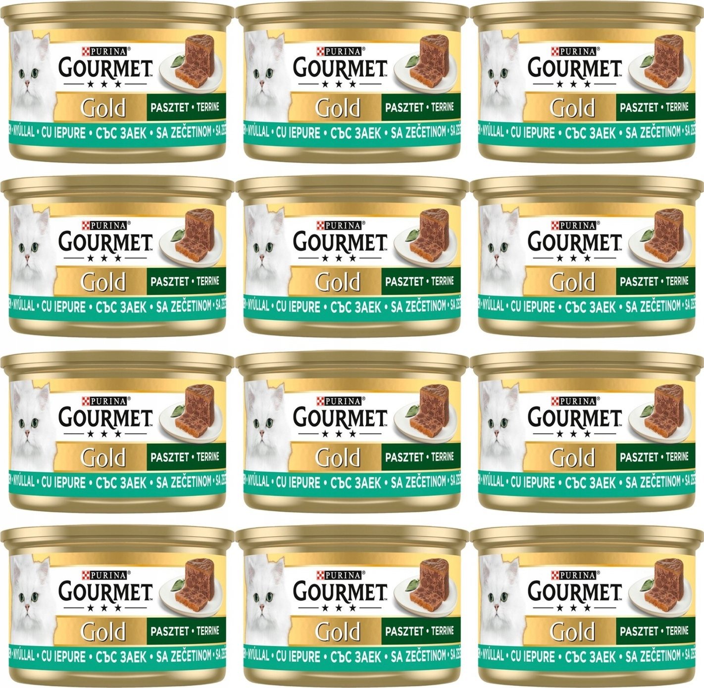 Purina Purina Gourmet Gold Mokra karma dla kotów Pasztet z kawałkami królika 85 g x 12 sztuk