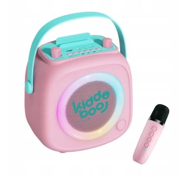 Głośnik Mikrofon Zestaw 2w1 Karaoke Dla Dziecka Dzieci Kidooboo Kidsvoice / Kb23028pnk Różowy