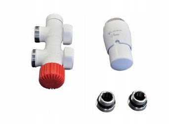 Vario Term zestaw termostatyczny TWINS prosty biały błyszczący TSGS0206CFP