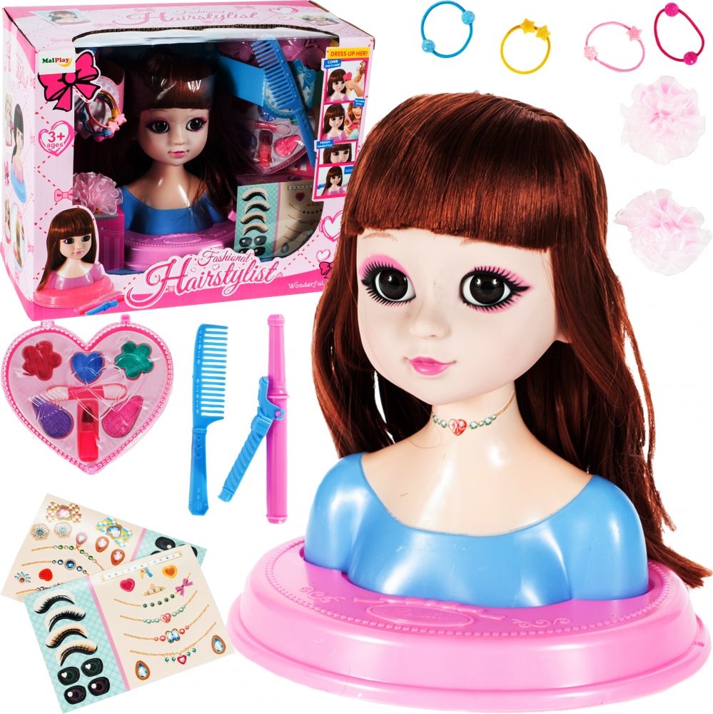 MalPlay Głowa Lalka Do Czesania Włosów i Stylizacji Makijażu