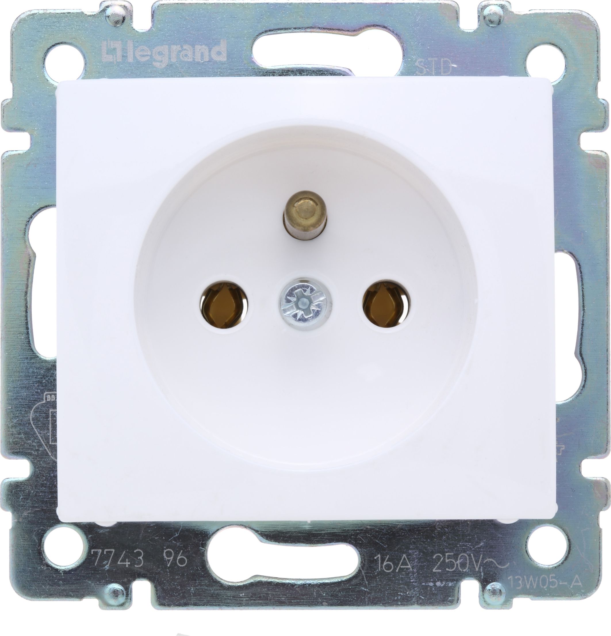 Legrand Gniazdo wtyczkowe pojedyncze 16A 250V VALENA białe - 774397