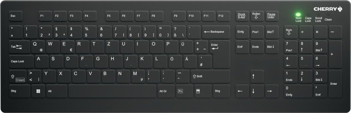 Klawiatura Cherry CHERRY ACTIVE KEY MTA AK-C8112 Wireless DE-Layout schwarz