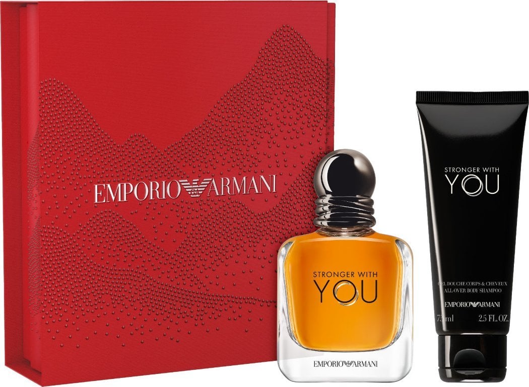 Giorgio Armani Stronger With You Zestaw woda toaletowa spray 50ml + żel pod prysznic 75ml