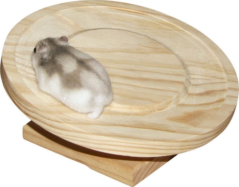 Kerbl Kołowrotek dysk karuzela dla chomika drewno 20 cm uniwersalny