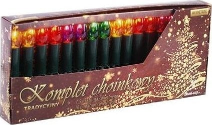 Lampki choinkowe Rumlux Lampki choinkowe tradycyjne na żabki świeczki 16X5W E10 multikolor KCH-5 zielony