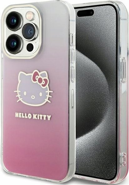 Sourcing Hello Kitty HKHCP15XHDGKEP iPhone 15 Pro Max 6.7" pink/pink hardcase IML Gradient Electrop Kitty Head