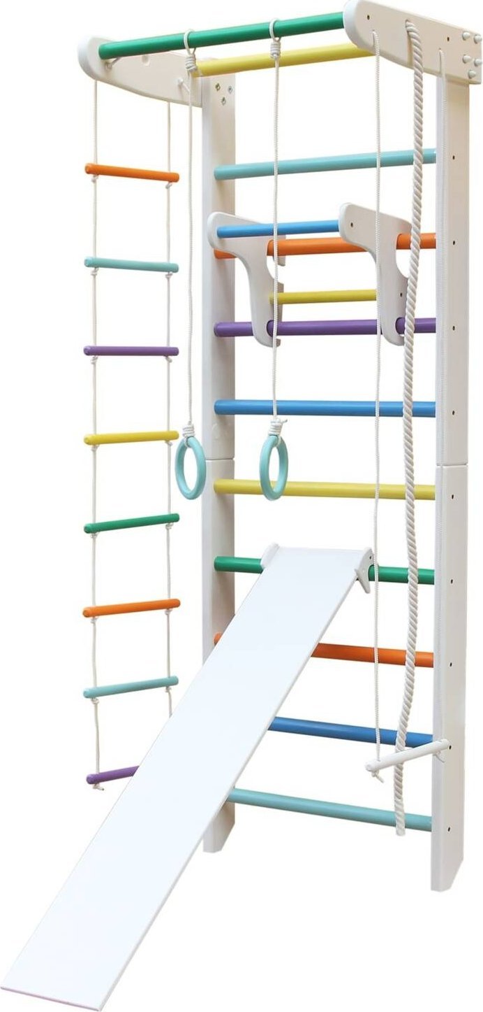 Małpiszon Drabinka gimnastyczna biało-kolorowa Kolibry Plus Irelio