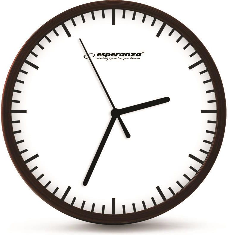 Esperanza Zegar ścienny Budapest biały (EHC010W)
