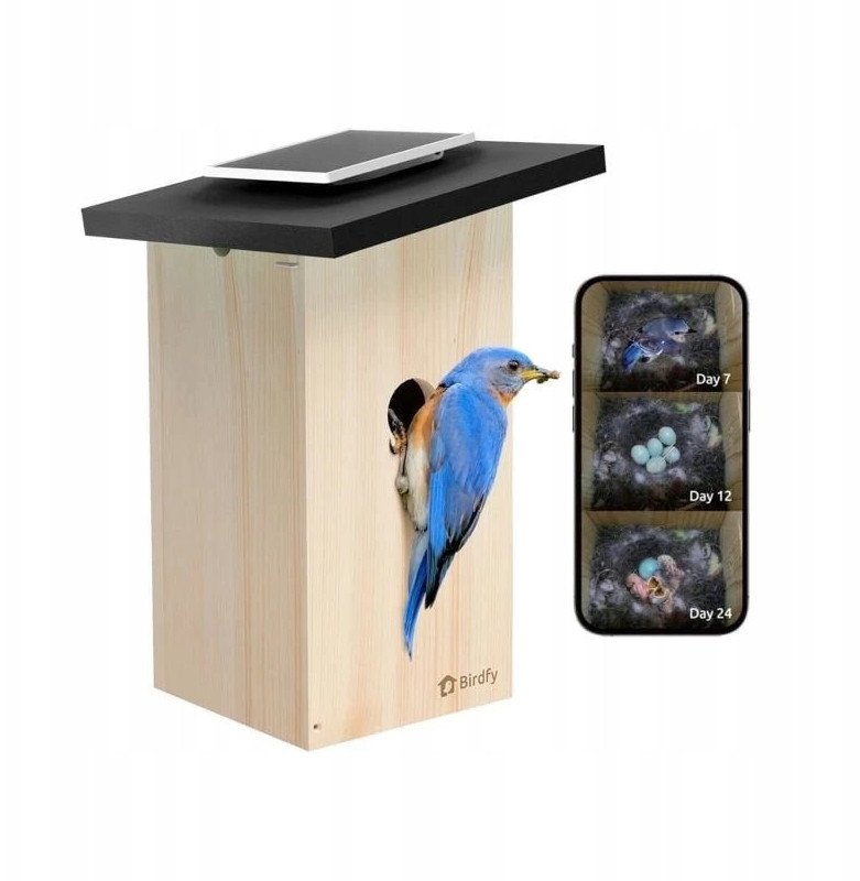 Birdfy House Ebony - budka lęgowa dla ptaków z kamerą