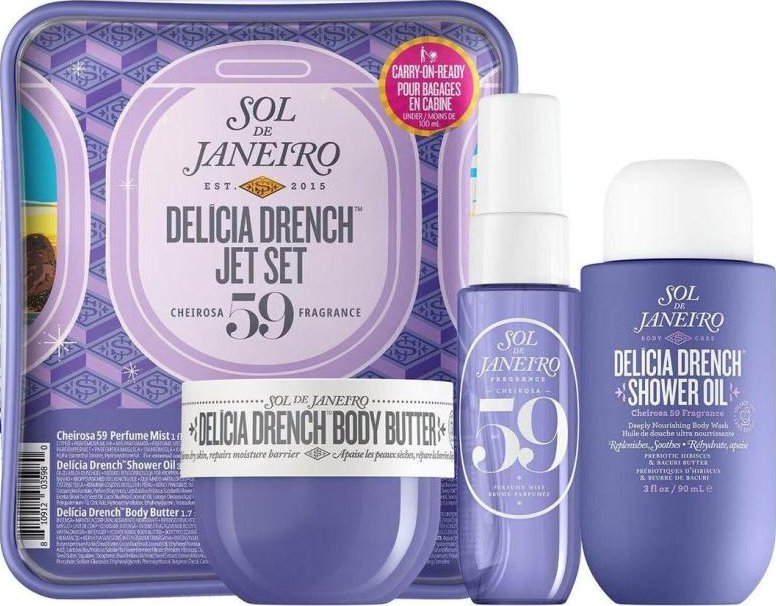 Sol De Janeiro Delicia Drench Żel Do Mycia 90Ml + Krem Do Ciała 50Ml + Mgiełka Do Ciała 59 - 30Ml