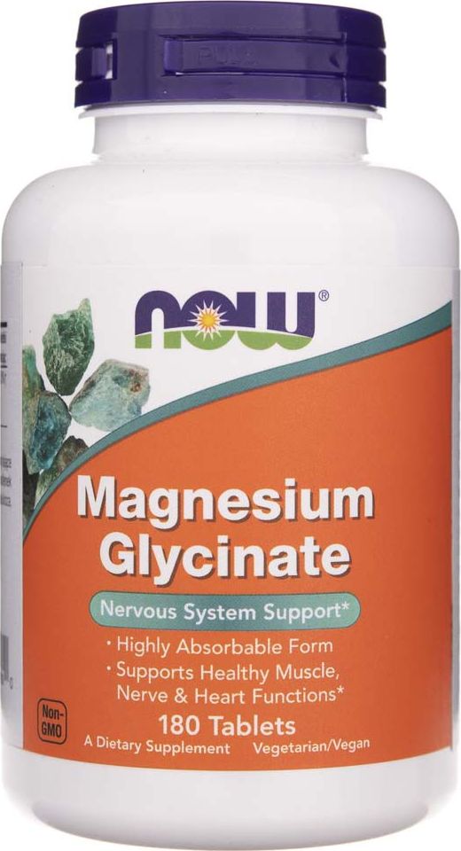 NOW Foods Now Foods Diglicynian Magnezu 100 mg - 180 tabletek
