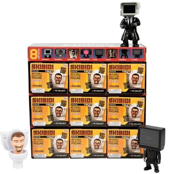 Skibidi Toilet - Display 9 sztuk Tajemnicze figurki