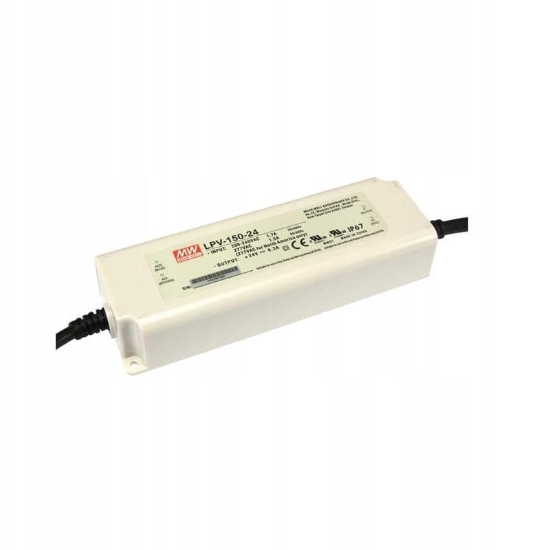 Impulsinis maitinimo šaltinis LED 24V 150W 6.3A, IP67, MEAN WELL LPV-150-24