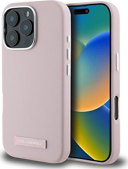 Karl Lagerfeld Karl Lagerfeld KLHMP16XPGMSRPP iPhone 16 Pro Max 6.9" różowy/pink hardcase FW Metal Plate MagSafe