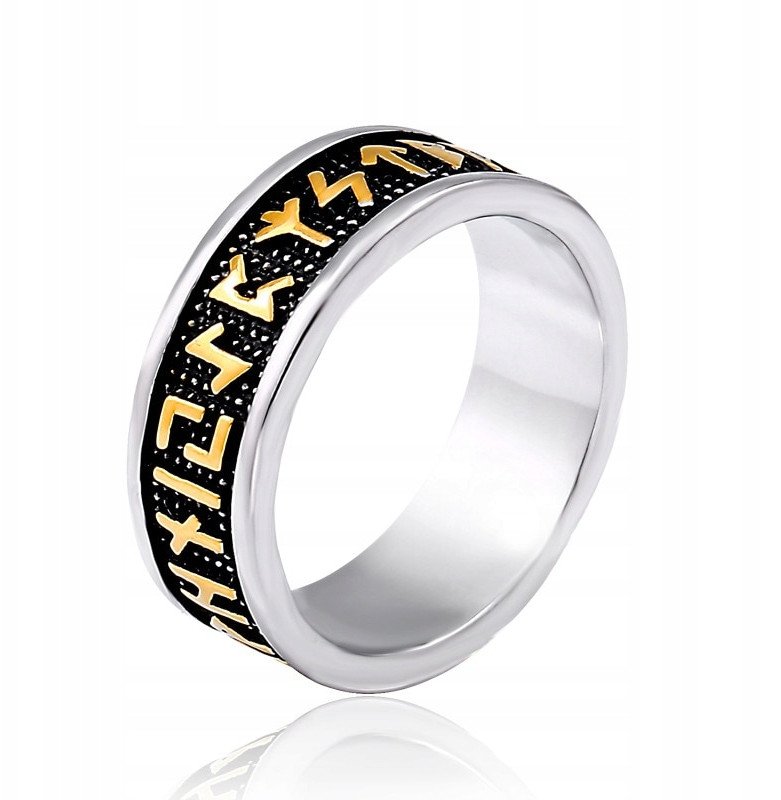 PIERŚCIEŃ SYGNET Wikingów NORDYCKI Amulet RUNA 469