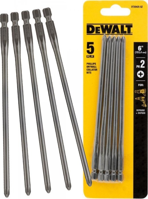 Triton DT20425-QZ Długie bity PH2 153mm 5szt. DeWalt