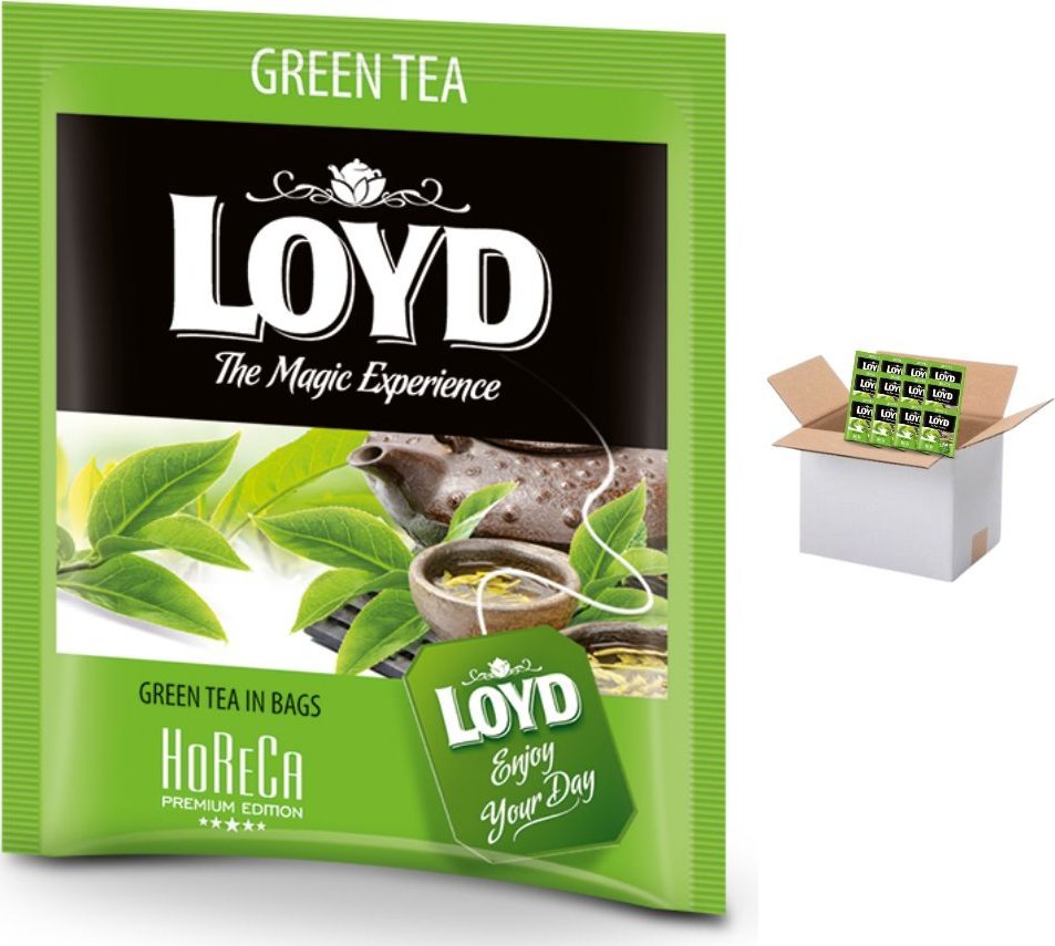 Loyd LOYD Herbata Green Tea 500 saszetek kopertowana (karton zbiorczy)