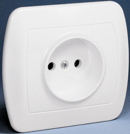 Kontakt-Simon Gniazdo pojedyncze AKORD b/u 16A IP20 białe - AG1E/11