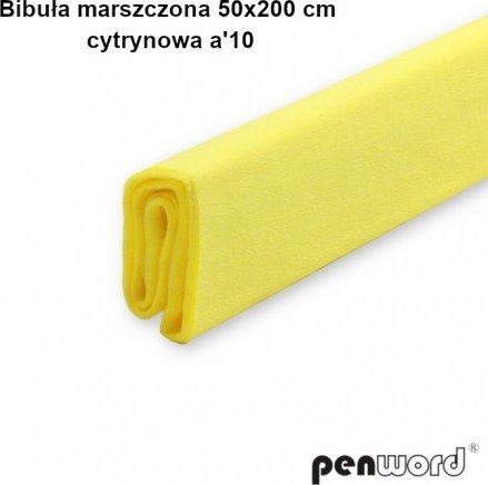 BIBUŁA MARSZCZONA 50x200cm CYTRYNOWA a10 (SZPSH)