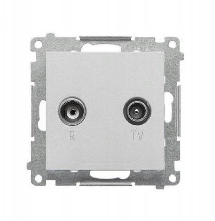 Kontakt-Simon Gniazdo antenowe R-TV końcowe separowane (moduł). 1x Wejście: 5862 MHz Aluminium mat TAK.01/143