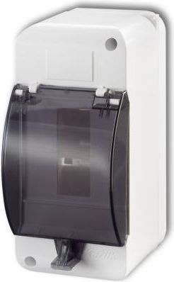 Karlik Obudowa bezpiecznikowa 3 modułowa z klapką białe (OB-3K)