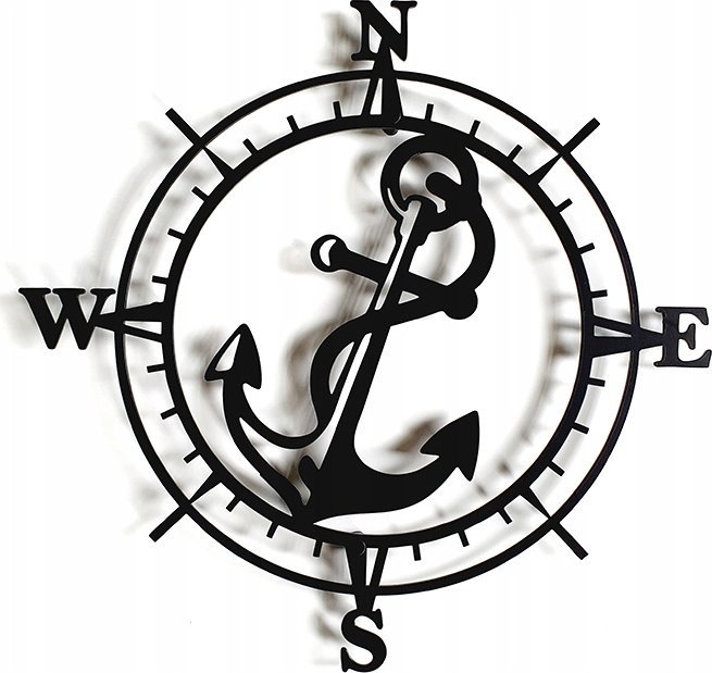 Decolicious Róża Wiatrów / Kompas 3D KOTWICA