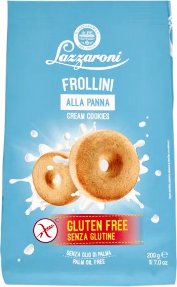 Ciastka bezglutenowe Frollini Senza Glutine Panna 200g - Lazzaroni