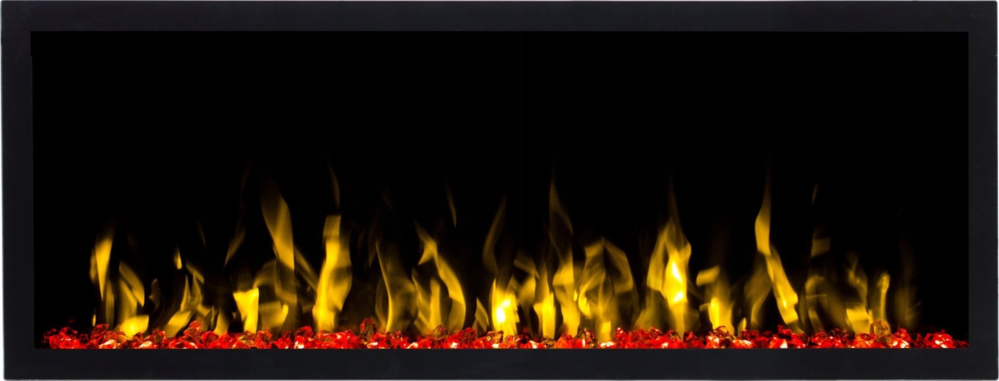 Aflamo Kominek elektryczny LED ścienny / do zabudowy (bez grzania) Pride s115 45" Czarny