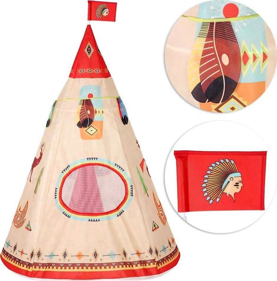 NAMIOT WIGWAM DLA DZIECI 105x155 cm TIPI PIÓRKA