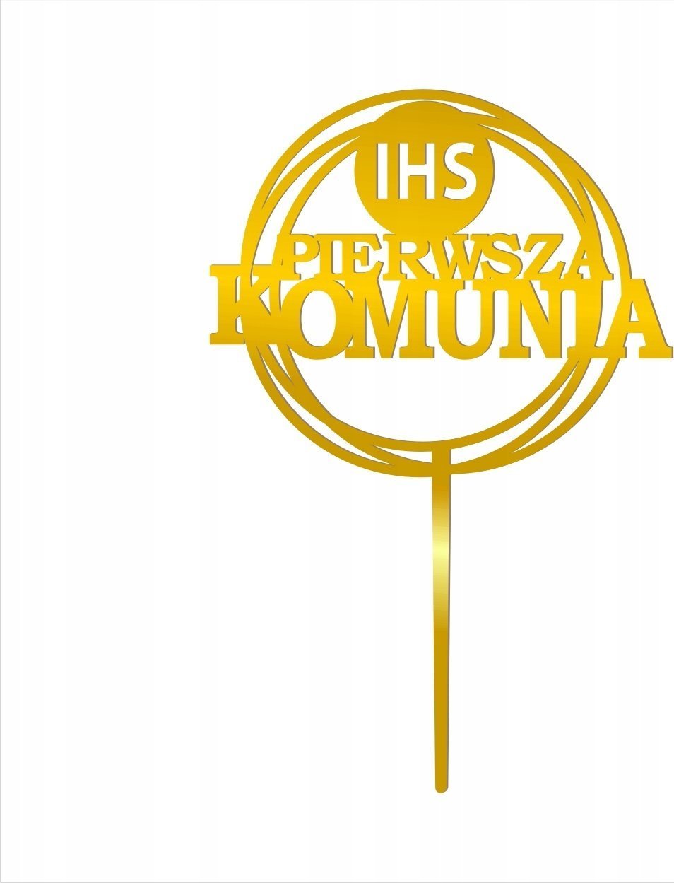 details Topper komunia imię dekoracja na tort pleksi złoty