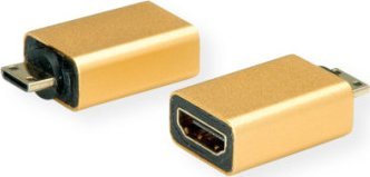 Adapter AV Roline Adapter ROLINE GOLD HDMI, HDMI żeńskie - HDMI mini męskie