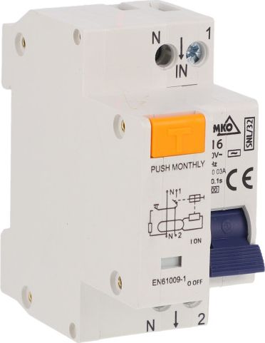 Bemko Wyłącznik różnicowo-nadprądowy 2P C 16A 30mA A06-SNL-32-C16
