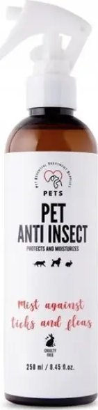 Pets Pets Spray Przeciw Pchłom i Kleszczom dla Psa Kota 250ml