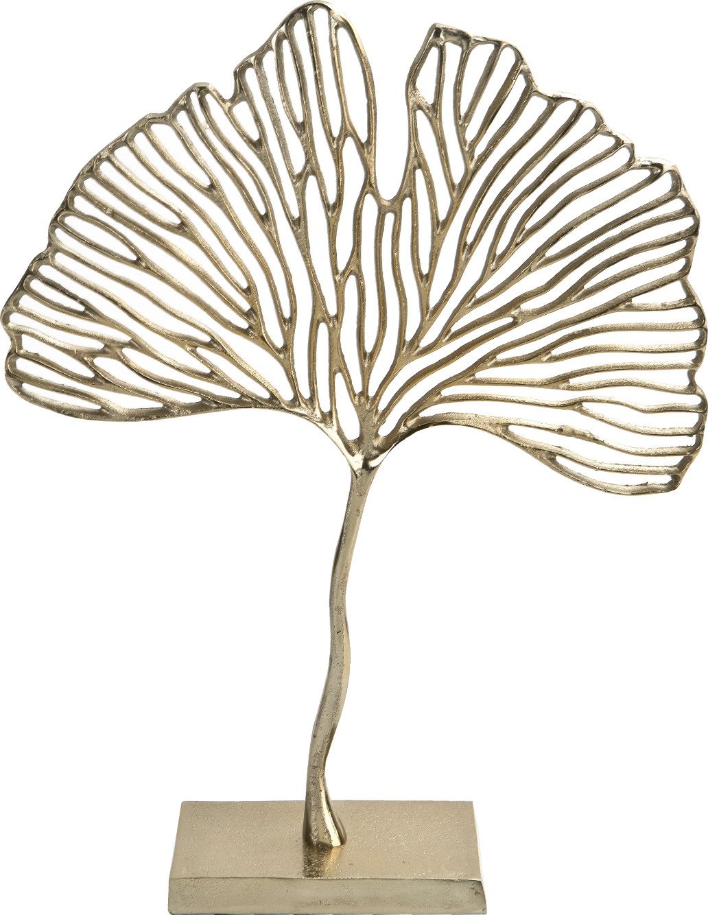 Figurka ozdobna liść miłorzębu złota IR0073