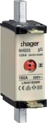 Hager Wkładka bezpiecznikowa NH00 160A gG 500V WT-00 (LNH0160MK)