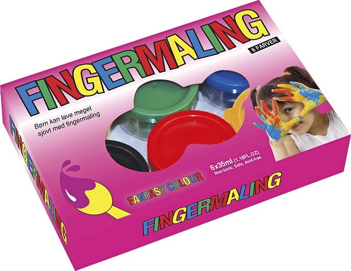 Fingermaling 35ml 6stk.