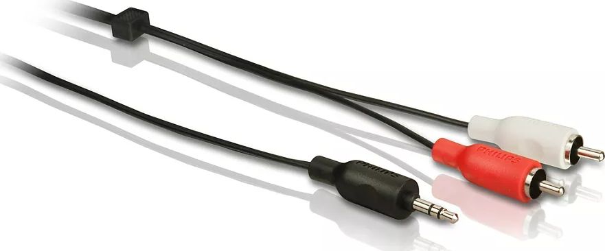 Kabel Philips Jack 3.5mm - RCA (Cinch) x2 1.5m czarny (SWA2527W/10)