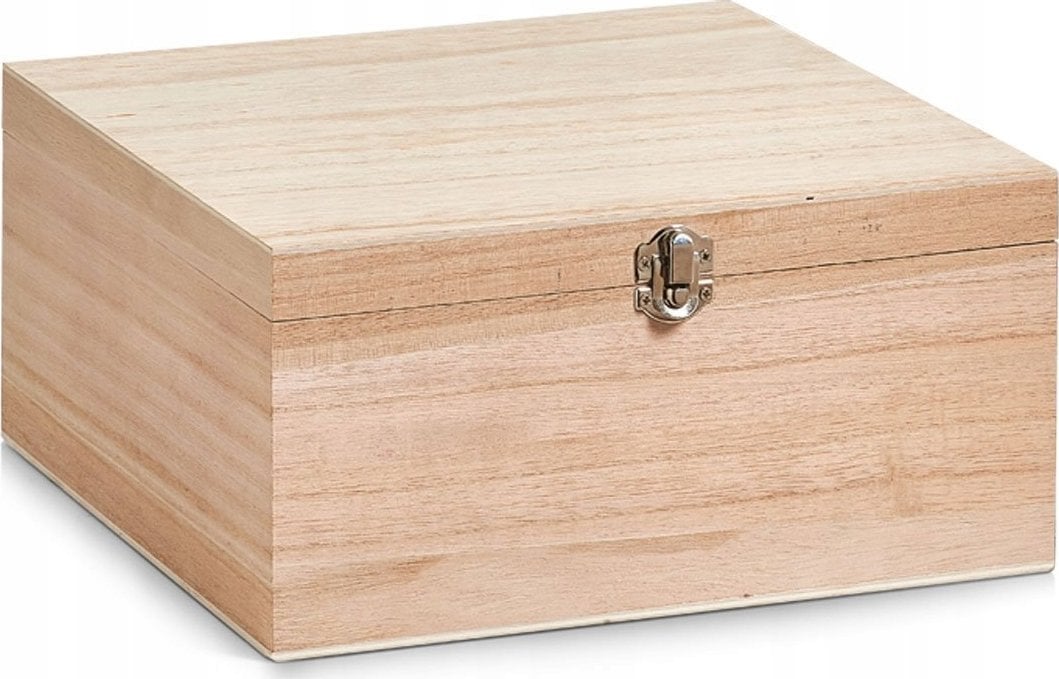 Zeller Zamykana skrzynka drewniana, 26 x 26 x 12,5 cm
