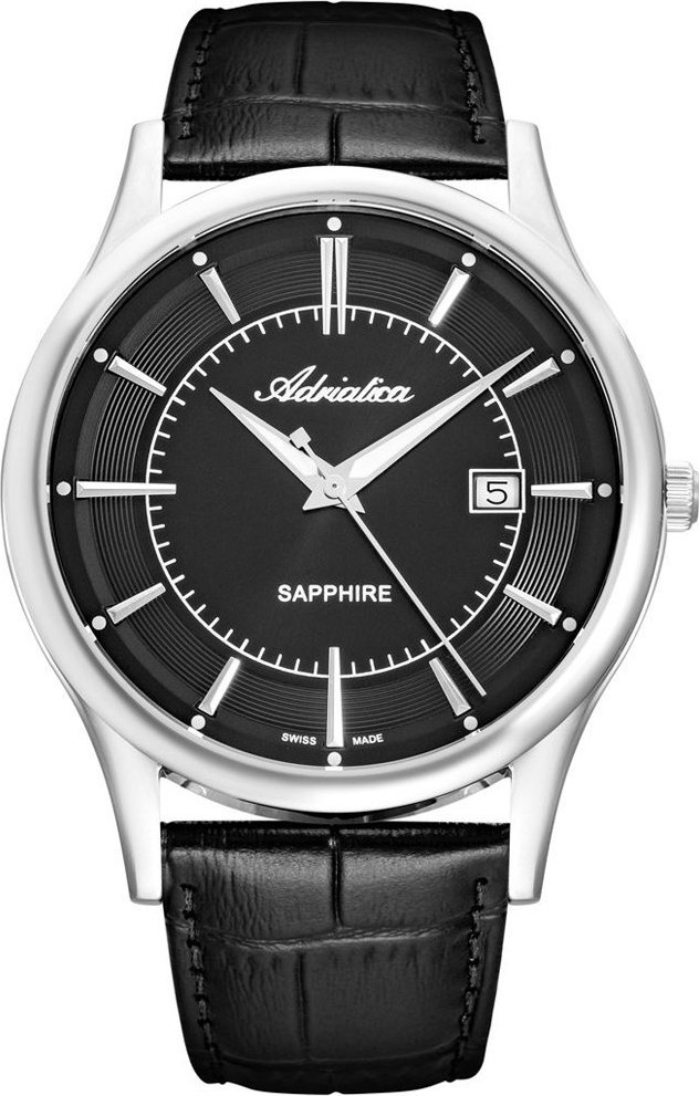 Zegarek Adriatica Zegarek męski Adriatica A1296.5214Q czarny