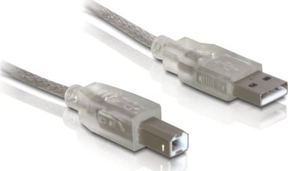 Kabel USB Delock USB-A - USB-B 0.5 m Przezroczysty (82057)