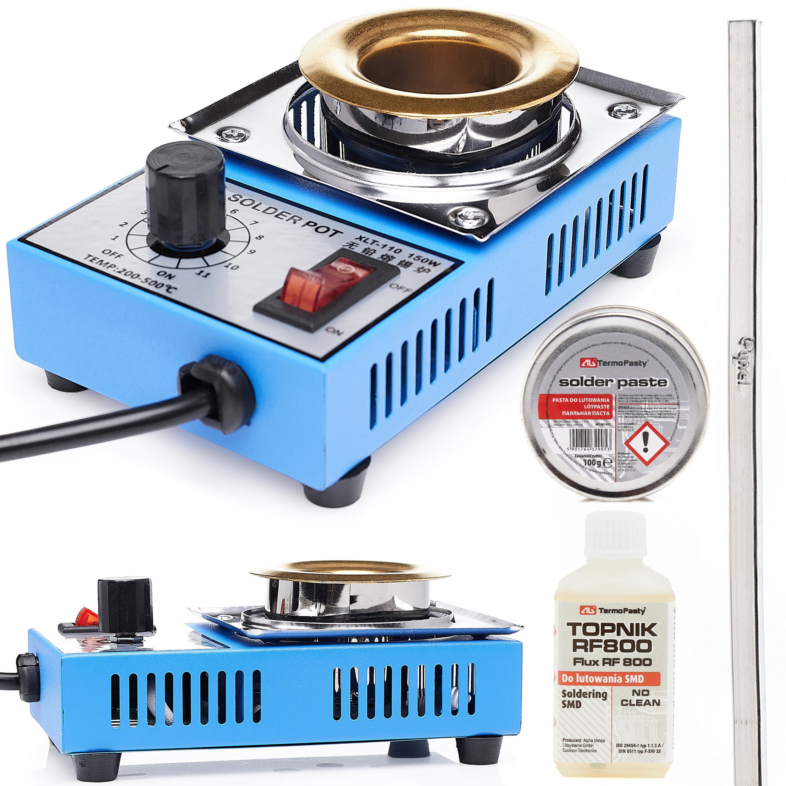 Tygiel Lutowniczy Szybkie Pobielanie Przewodów do Cynowania 150W Zestaw XL