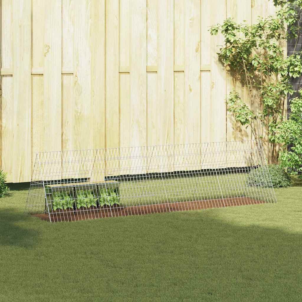 vidaXL Klatka dla królika Srebrny 650 x 55 x 55 cm Stal Galwanizowana