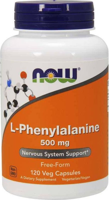 NOW Foods NOW Foods - L-Fenyloalanina, 500 mg, 120 kapsułek