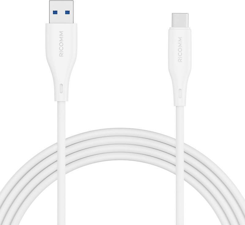 Kabel USB Ricomm USB-A - USB-C 2.1 m Biały (RLS007ACW)