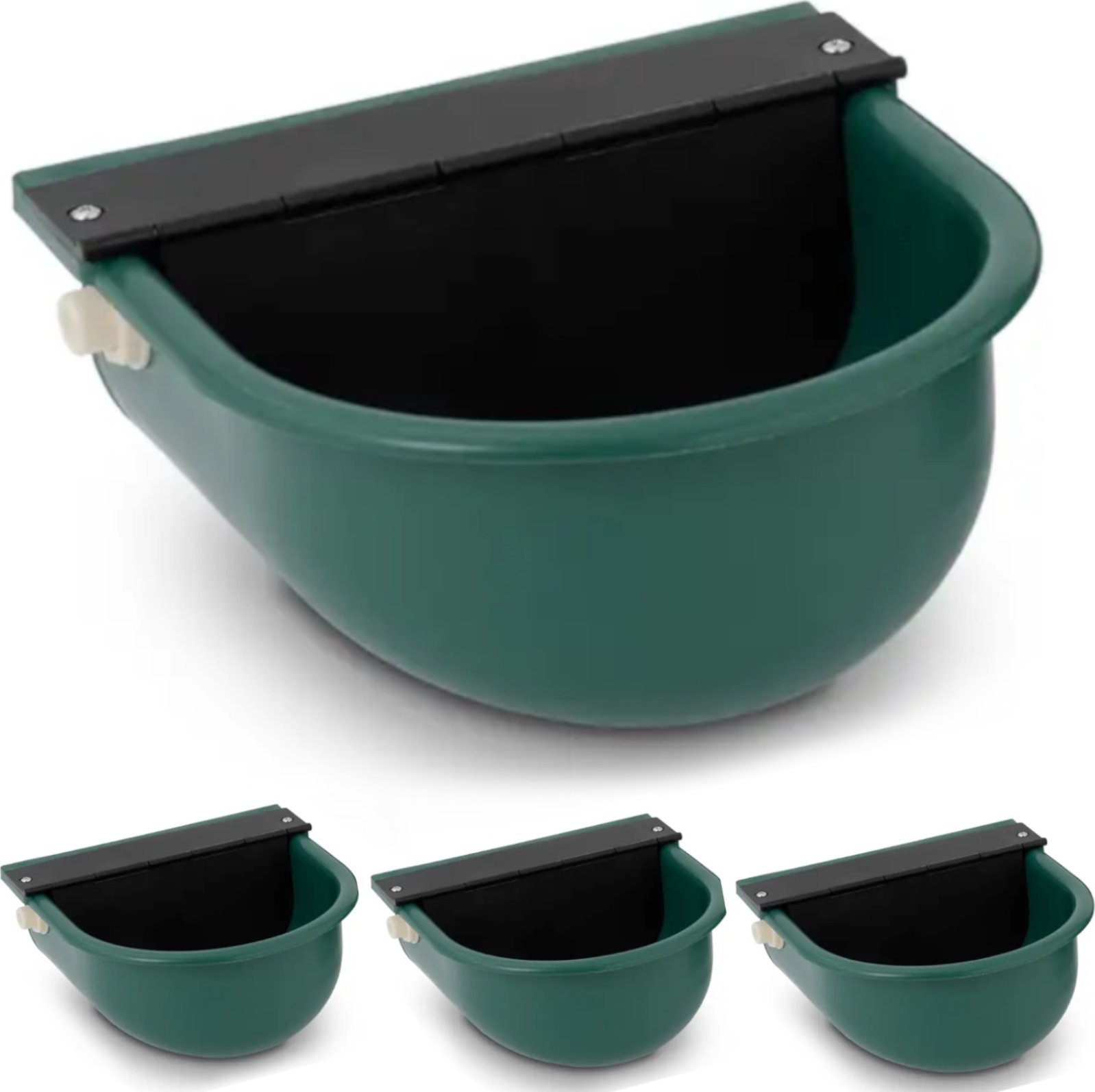 Wiesenfield Poidło dla bydła koni plastikowe z przyłączem wody 2.8 l zielone - zestaw 4 szt. Poidło dla bydła koni plastikowe z przyłączem wody 2.8 l