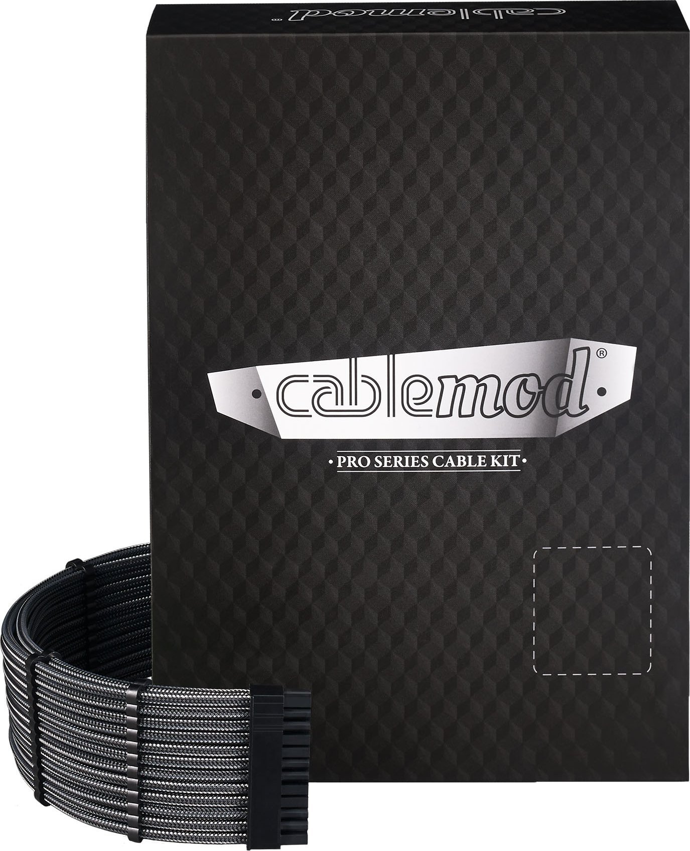 CableMod C-Series Pro ModMesh Sleeved 12V-2x6 12VHPWR Dual StealthSense Cable Kit for Corsair RMi, RMx (Black Label) - carbon